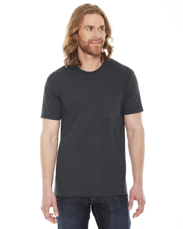 Sale Event American Apparel Unisex Fine Jersey Pocket Short Sleeve T-Shirt | Coal