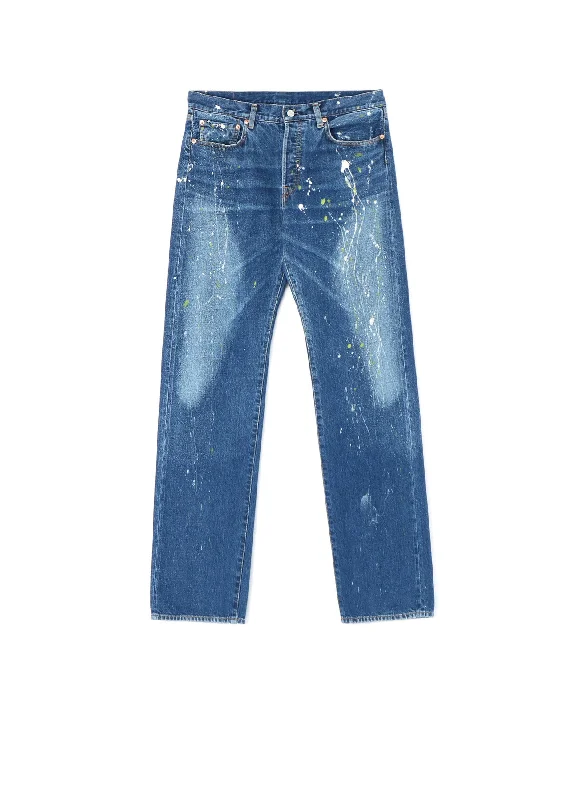 Cash Savings 12oz DENIM PAINT SPLATTERED JEANS