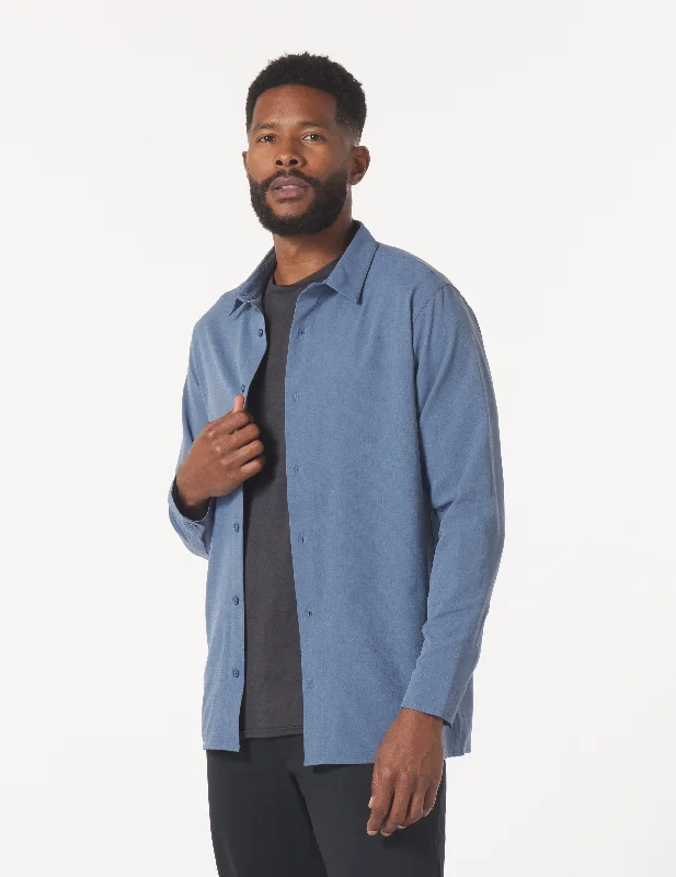 Weekend Special Zephyr Long Sleeve Shirt: Washed Blue