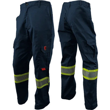 Don't Miss Atlas AR/FR Navy Cargo Pants W/ 4"Yellow/Silver segmented reflective 4054NB