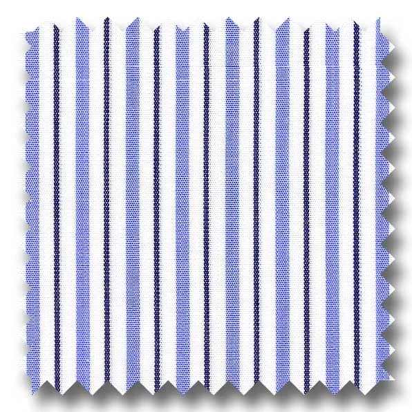 Weekend Bargains Galore Blue and Navy Stripe 2Ply Broadcloth - Custom Dress Shirt