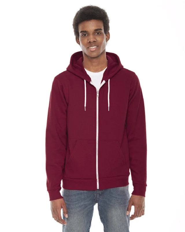 Flash Sale American Apparel Unisex Flex Fleece Zip Hoodie | Cranberry
