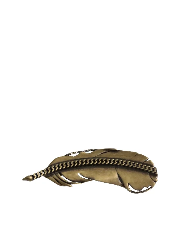 Fantastic Savings BRASS A.GOLD WILLOW BROOCH BRWN