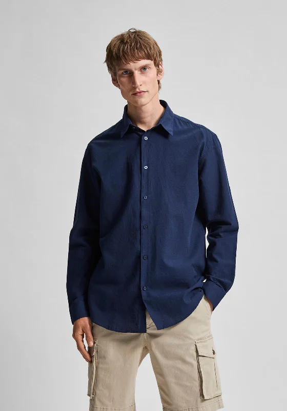 Weekend Discounts to Enjoy Selected Homme Classic Linen Shirt, Dark Sapphire