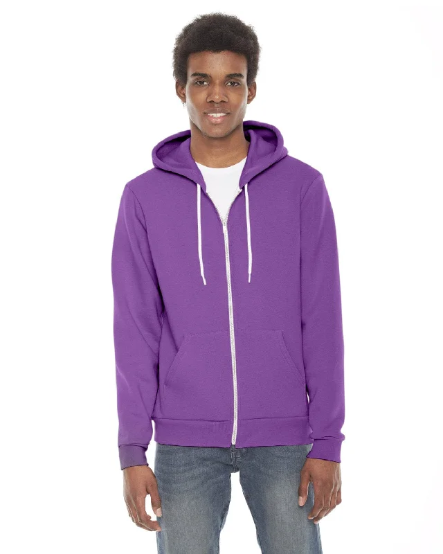 Don't Miss Out American Apparel Unisex Flex Fleece Zip Hoodie | Dark Orchid