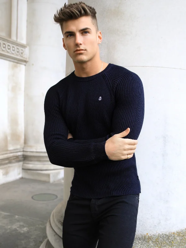 Weekend Specials to Enjoy Oxley Knit Sweater - Navy