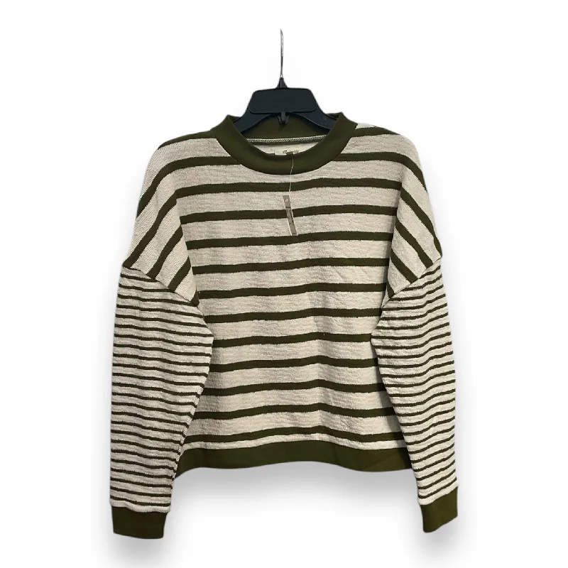 Weekend Sale: Don't Miss Out Top Long Sleeve By Madewell In Striped Pattern, Size: L
