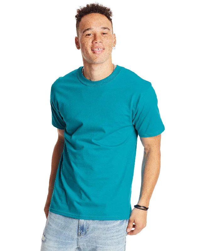 Weekend Discounts to Relish Hanes Beefy-T T-Shirt | Teal