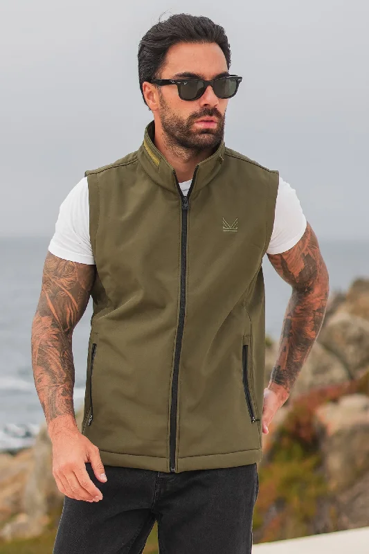 Unmissable Offer Imported Softshell Gilet - Olive