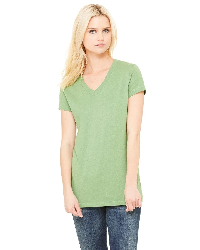 Super Sale Bella+Canvas Ladies Short Sleeve V-Neck T-Shirt | Leaf