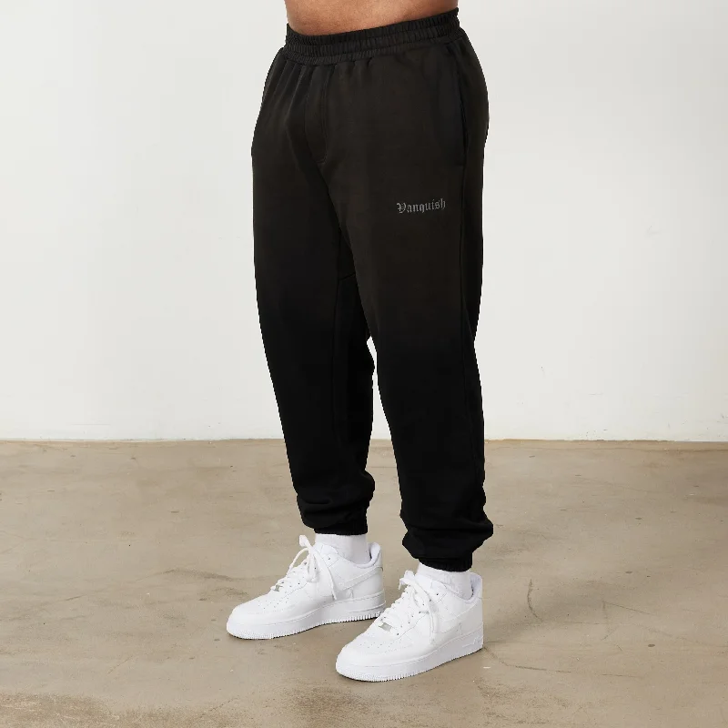 Bonus Offer Vanquish Sun-faded Black Oversized Sweatpants