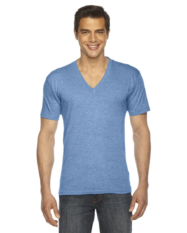 Best Deals American Apparel Unisex Triblend Short Sleeve V-Neck | Athletic Blue