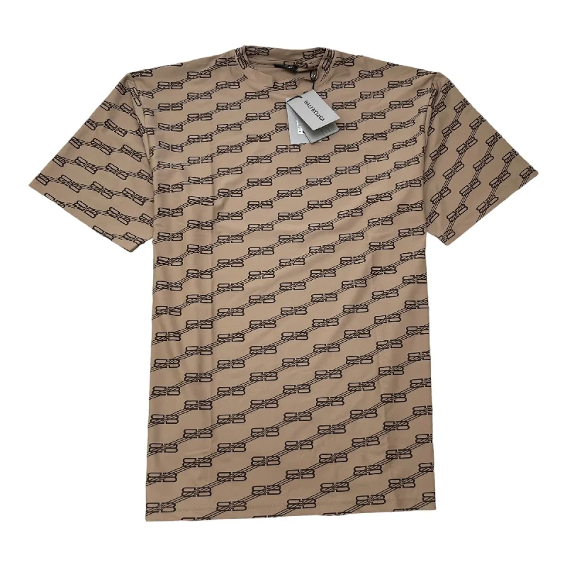 Final Clearance Men's Logo Swim T-Shirt Beige Size S