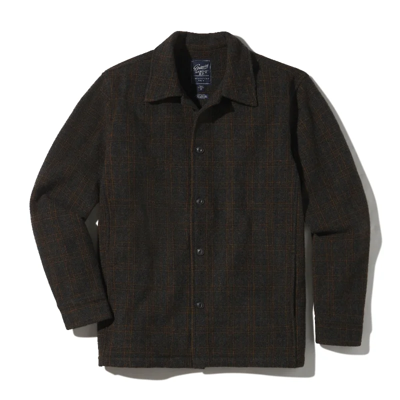 Year-End Sale Watson Wool Car Coat - Heather Charcoal Brown