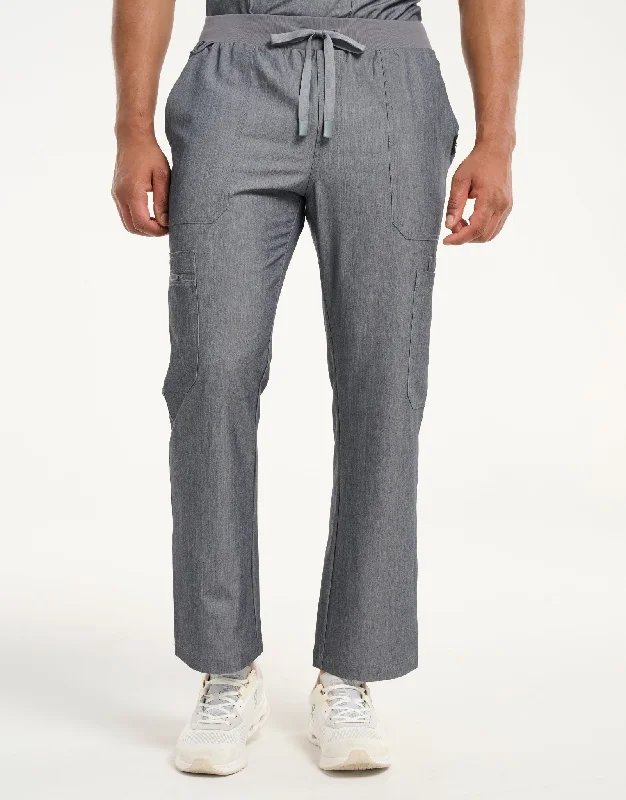 Limited Offer Essential Multi-Pocket Scrub Pants - Heather Grey