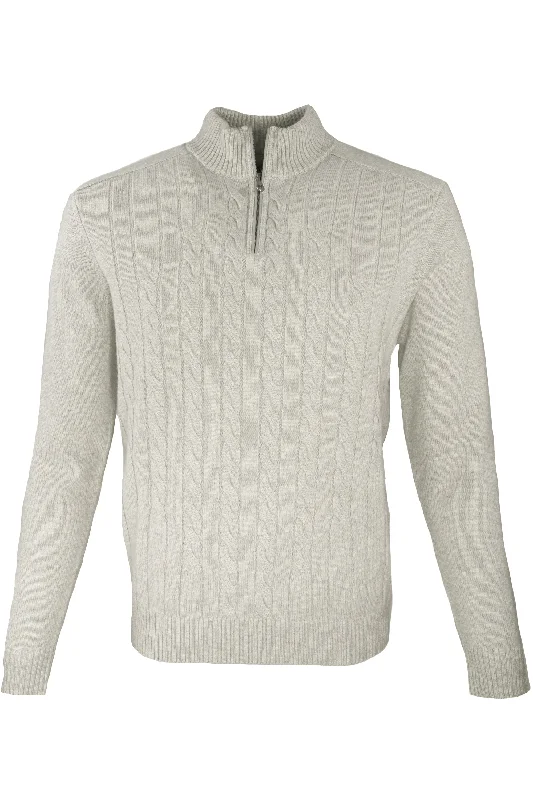 Closeout Deal Raffi Cable Knit Sweater - Cloud