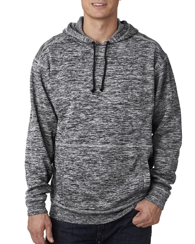 Act Now J America Adult Cosmic Poly Fleece Hood | Charcoal Fleck