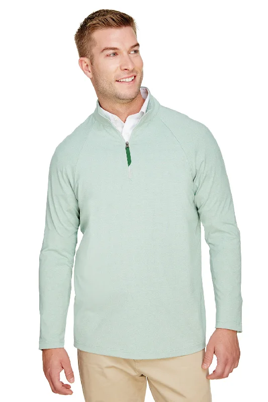 Steal Deal Devon & Jones Mens CrownLux Clubhouse Performance Moisture Wicking 1/4 Zip Sweatshirt - Kelly Green