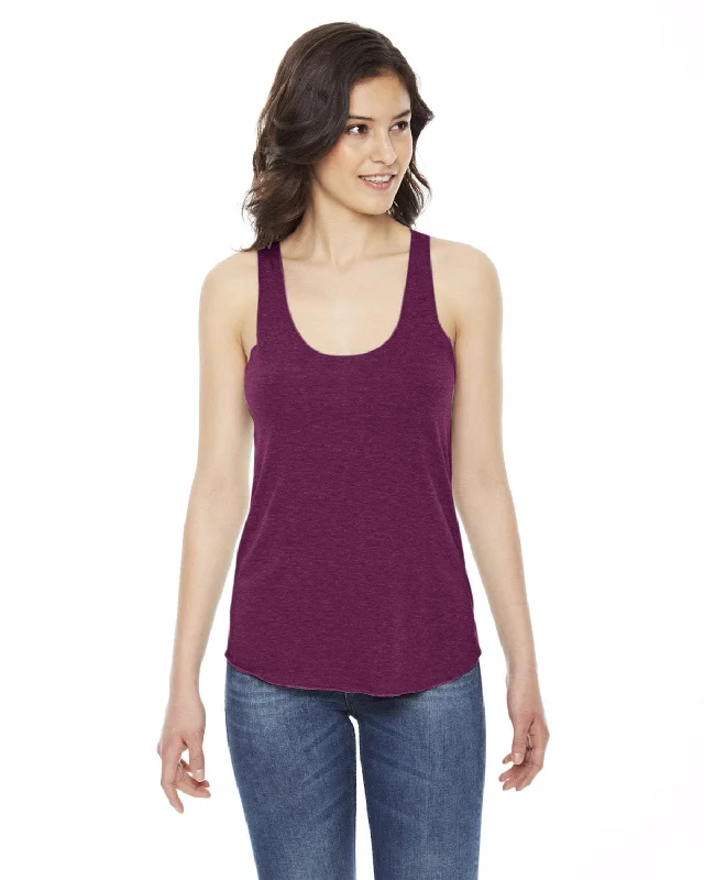 Limited Time American Apparel Ladies Triblend Racerback Tank | Tri Cranberry