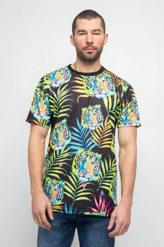 Best Choice Colorful Floral Tiger T-Shirt