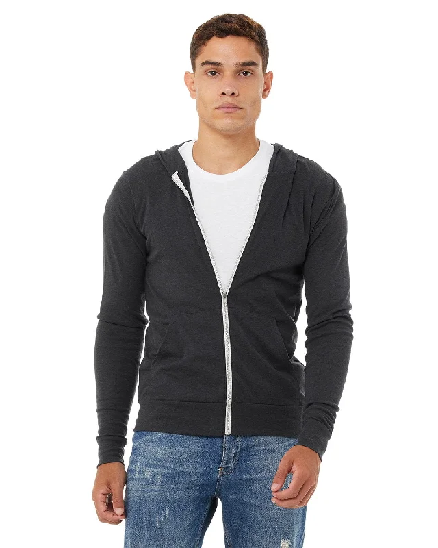 Weekend Discounts to Love Bella+Canvas Unisex Triblend Full-Zip Lightweight Hoodie | Sd Dk Gry Trblnd Weekend Discounts to Love Bella+Canvas Unisex Triblend Full-Zip Lightweight Hoodie | Sd Dk Gry Trblnd