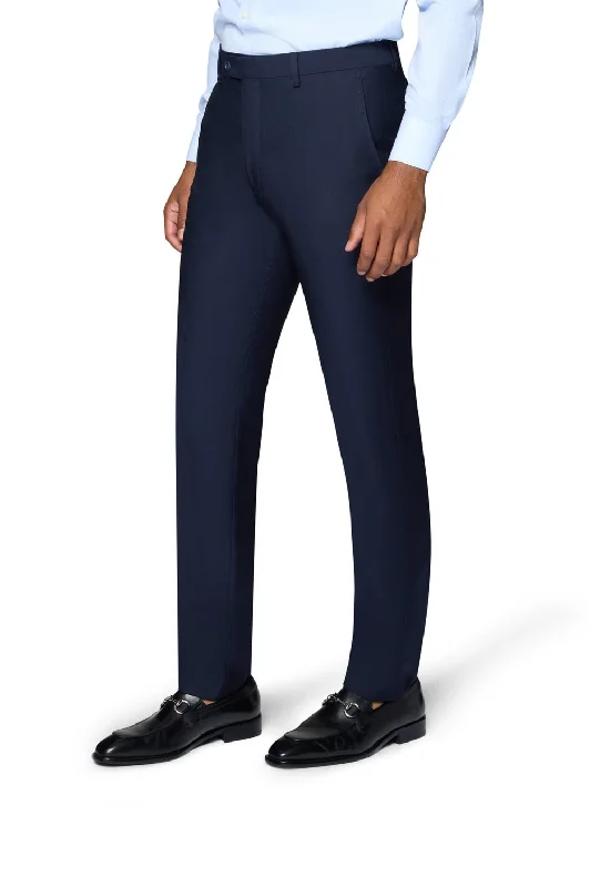 Value Deals Berragamo Elegant Modern Fit Pants - Navy
