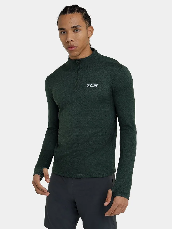 Warehouse Sale Cloud Fleece Quarter Zip Running Top For Men With Thumbholes & Side Zip Pocket Warehouse Sale Cloud Fleece Quarter Zip Running Top For Men With Thumbholes & Side Zip Pocket