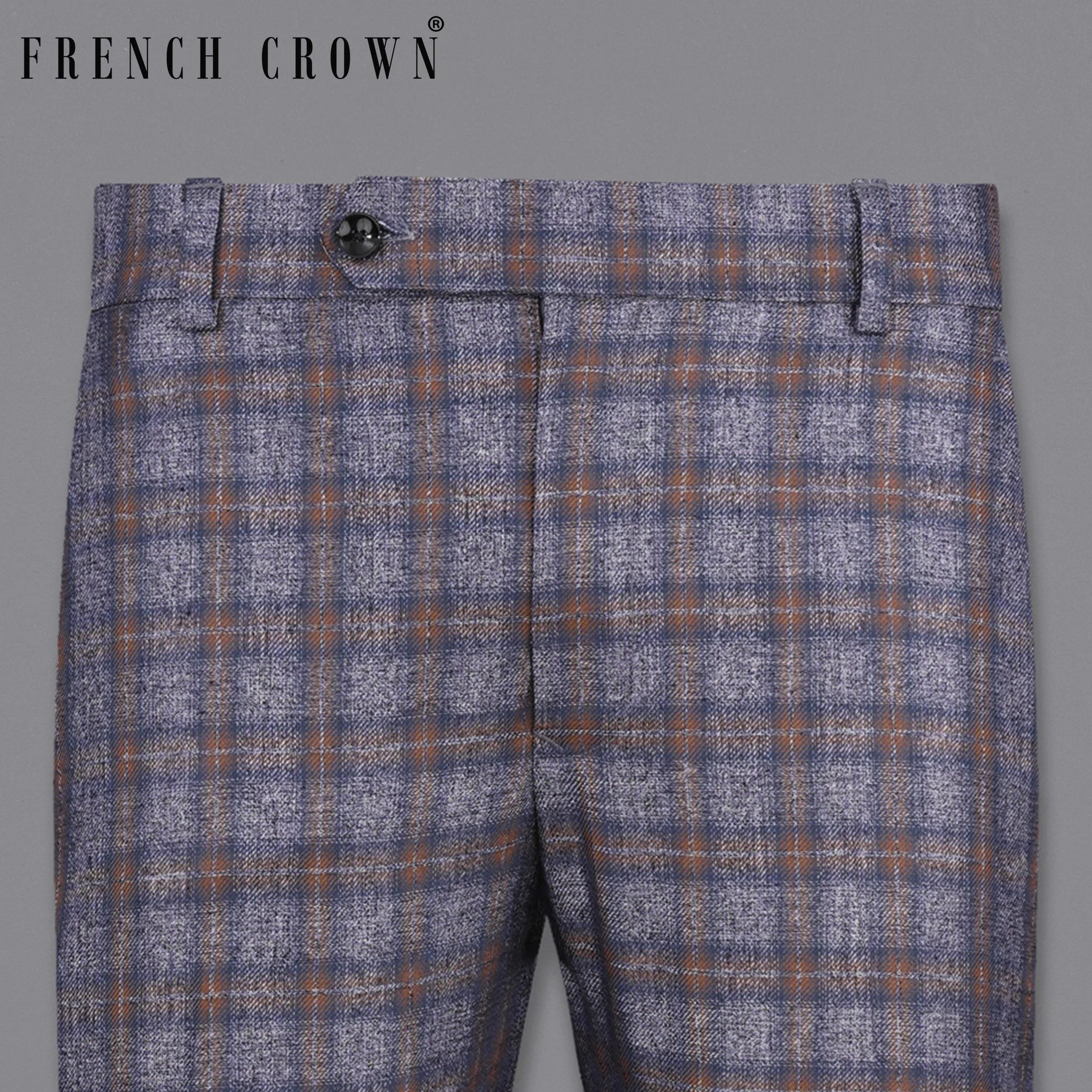 Today's Special Martini Gray with Potters Brown Plaid Pant