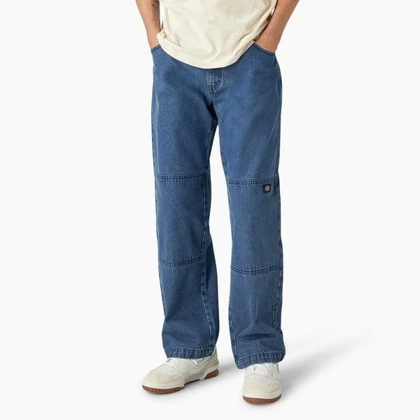 Weekend Offers That Thrill Dickies Skateboarding Double Knee Denim Pants Loose Fit Stonewashed Vintage Blue Weekend Offers That Thrill Dickies Skateboarding Double Knee Denim Pants Loose Fit Stonewashed Vintage Blue