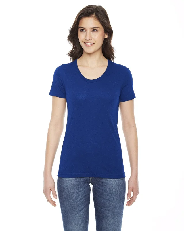 Closeout Deal American Apparel Ladies Poly-Cotton Short Sleeve Crewneck | Lapis
