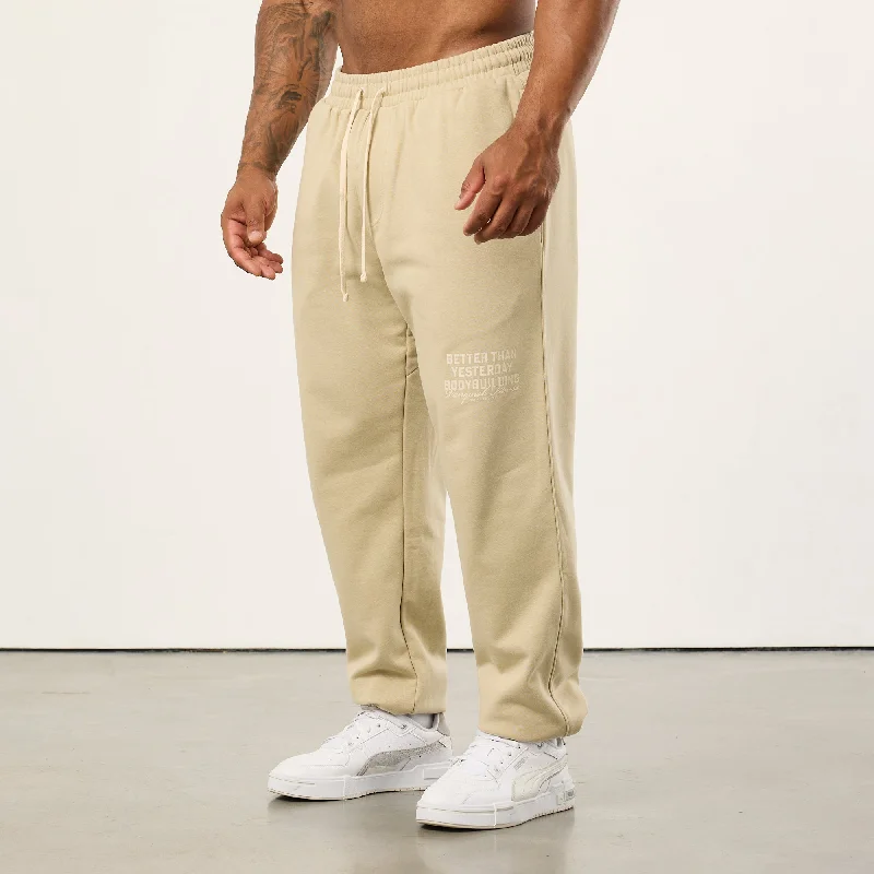 Hot Buy Vanquish Bodybuilding Vintage Khaki Oversized Sweatpants