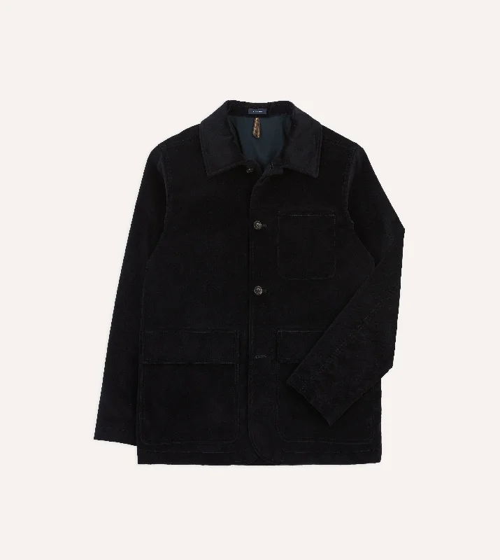 Deal Alert Navy Velvet Three-Pocket Chore Jacket
