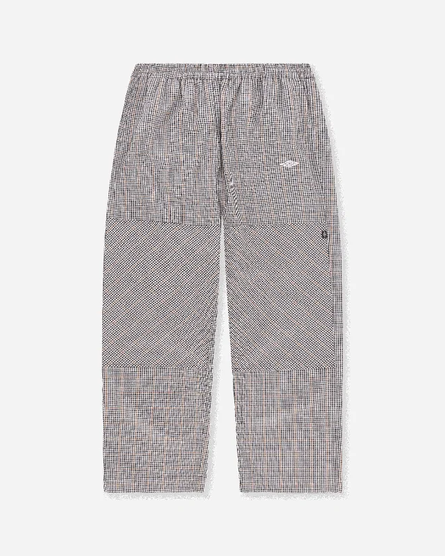 Weekend Discounts to Celebrate Men's Checked Double Knee Pants Brown / Black Check