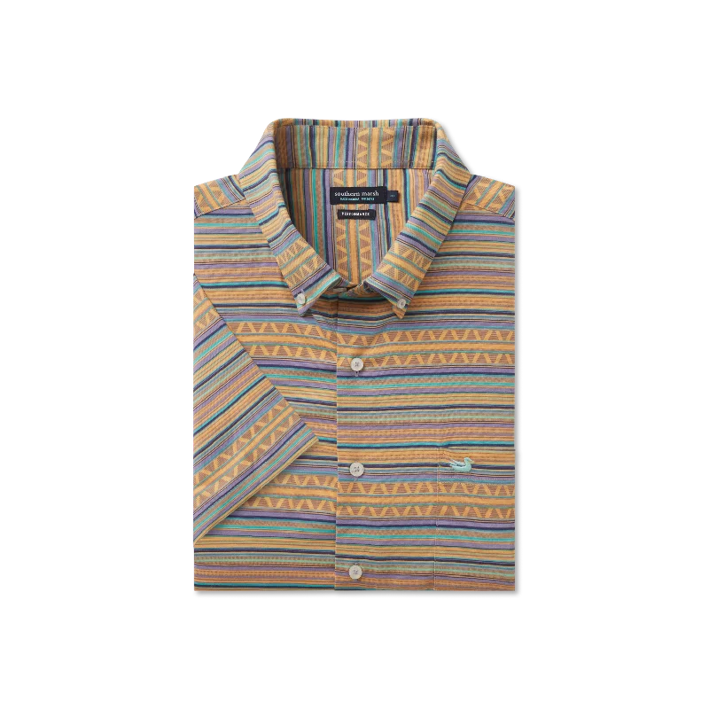 Special Price Yuma Performance Shirt - Pacific Stripe