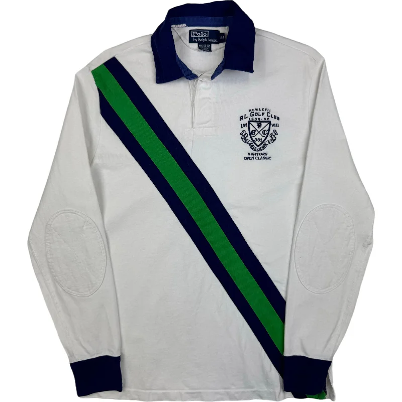 Special Savings Polo Ralph Lauren RL Golf Club Long Sleeve Rugby Shirt White