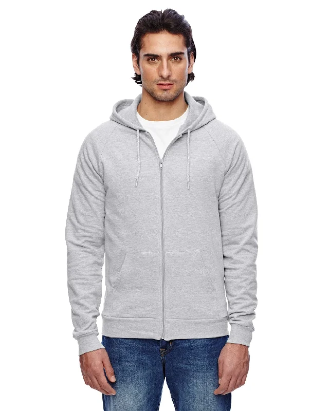 Great Deal American Apparel Unisex California Fleece Zip Hoodie | Heather Grey