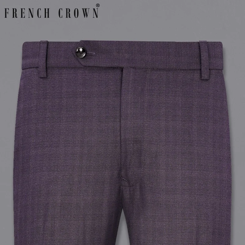 Year-End Clearance Gunmetal Purple Plaid Pant