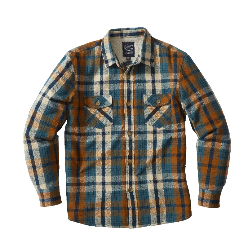 Weekend Deal Edmund Sherpa Lined Shirt Jacket - Blue Biscuit (Final Sale)