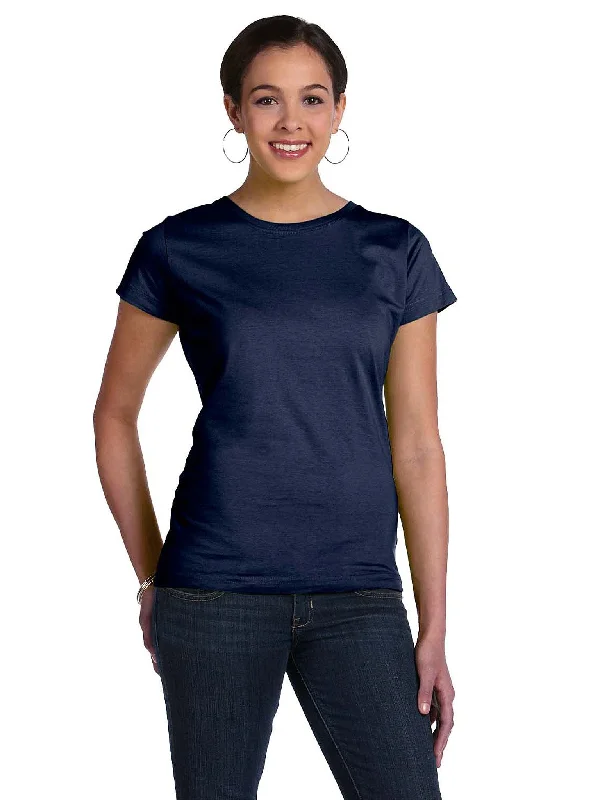 Exclusive Savings LAT Ladies Fine Jersey Longer Length T-Shirt | Bamboo Blackout