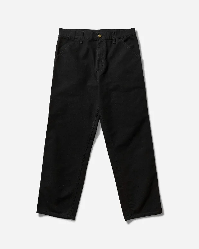 Super Bargain Men's Single Knee Pants Black (Rinsed)