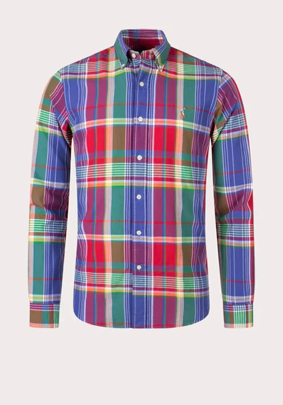 Clearance Sale Ralph Lauren Classic Check Shirt, Red & Green Multi