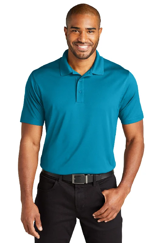 Take Advantage Port Authority Mens C-Free Performance Moisture Wicking Short Sleeve Polo Shirt - Parcel Blue Take Advantage Port Authority Mens C-Free Performance Moisture Wicking Short Sleeve Polo Shirt - Parcel Blue