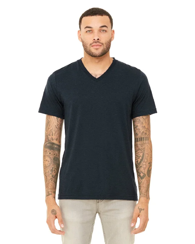 Weekend Deals That Thrill Bella+Canvas Unisex Triblend Short Sleeve V-Neck T-Shirt | Solid Navy Trbln Weekend Deals That Thrill Bella+Canvas Unisex Triblend Short Sleeve V-Neck T-Shirt | Solid Navy Trbln