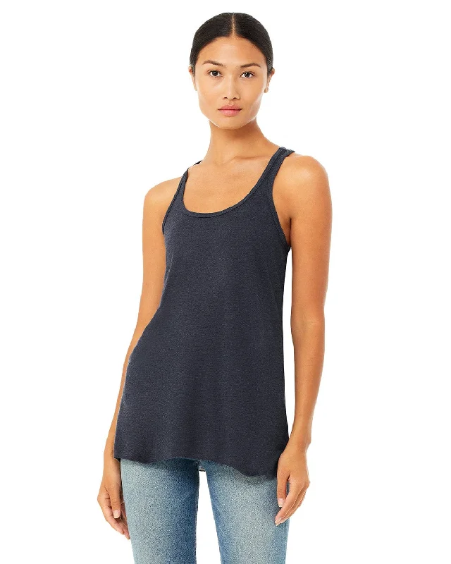 Holiday Sale Bella+Canvas Ladies Flowy Racerback Tank | Heather Navy