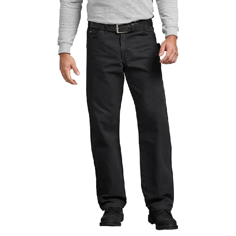 Closeout Sale Dickies Men's Relaxed Fit Straight Leg Carpenter Duck Jean_Rinsed Black Closeout Sale Dickies Men's Relaxed Fit Straight Leg Carpenter Duck Jean_Rinsed Black