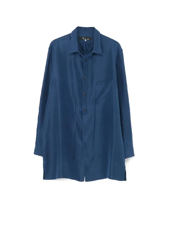Quick Sale INDIA INDIGO DYEING SHANTUNG STRING BLOUSE WITH SPARE COLLAR BLOUSE