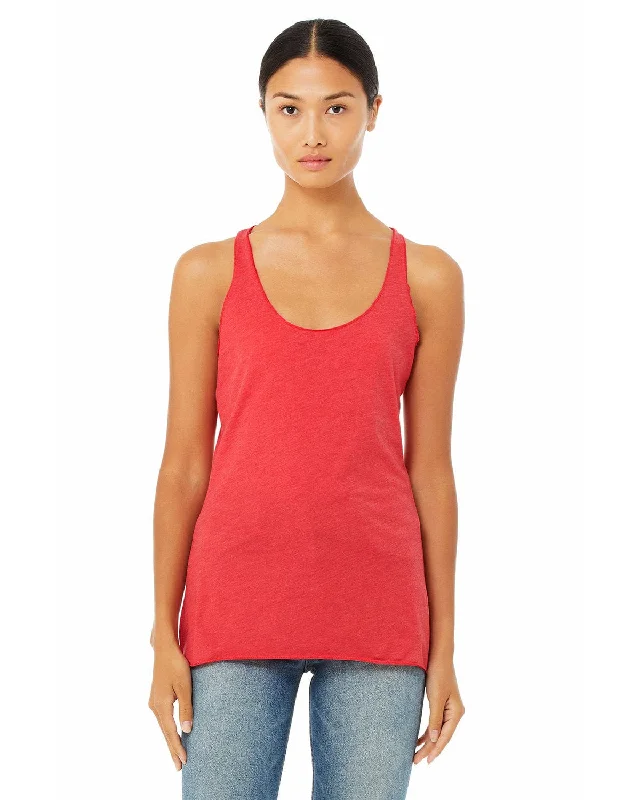 Final Markdown Bella+Canvas Ladies Triblend Racerback Tank | Red Triblend