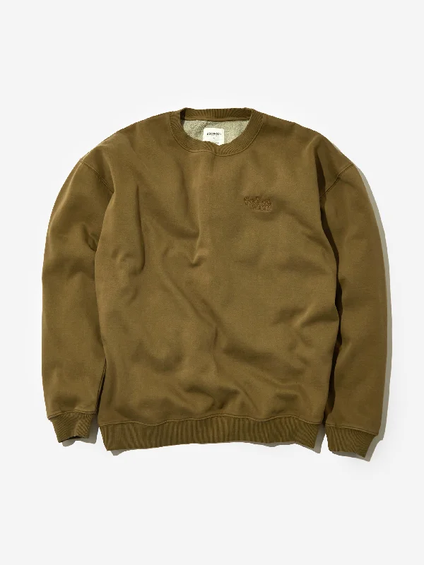 Half Price Goodhood Worldwide Basic Crew Sweat - Olive