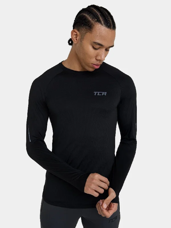 Super Savings Sonic Long Sleeve Crew Neck Running Top With Thumbholes & Reflective Strips Super Savings Sonic Long Sleeve Crew Neck Running Top With Thumbholes & Reflective Strips