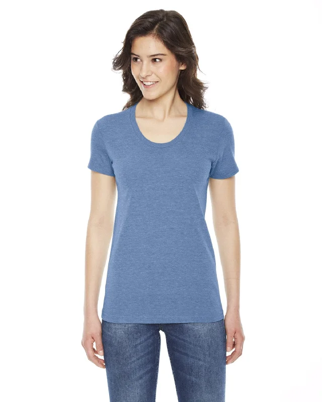 Act Now American Apparel Ladies Triblend Short Sleeve Track T-Shirt | Athletic Blue